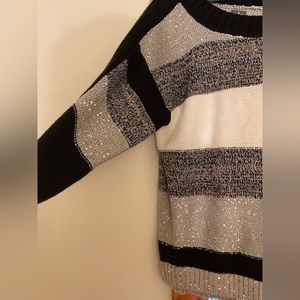 Blue and silver glittery sweater